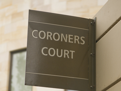 Coroners Court Sign Large