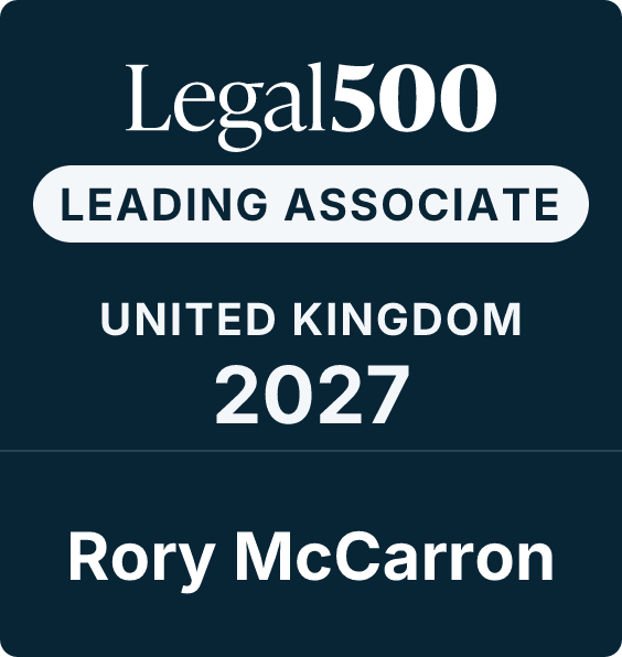 Legal 500 Leading Associate 2027 Rory McCarron