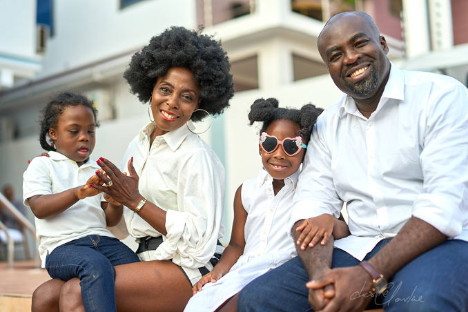 Irene and her husband Dominic, and children