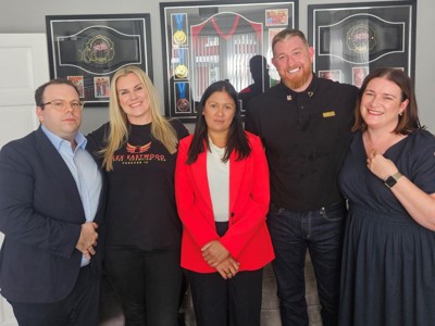 Thomas Jervis, Nikita Eastwood, Lisa Nandy, Ste Eastwood, Jill Paterson