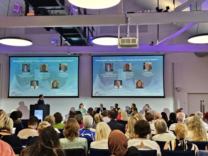 A panel session at the maternity safety summit