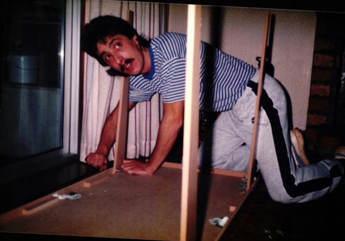 Picture of Richard Gibbons fixing a table 