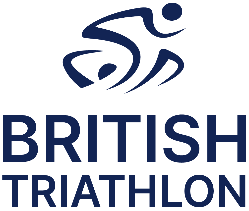 British Triathlon blue logo with cyclist
