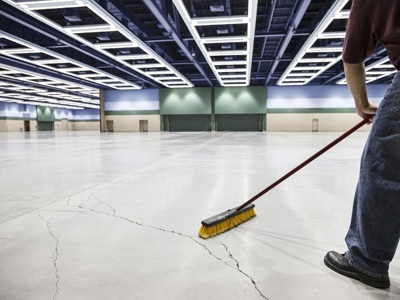 Man Mopping Floor