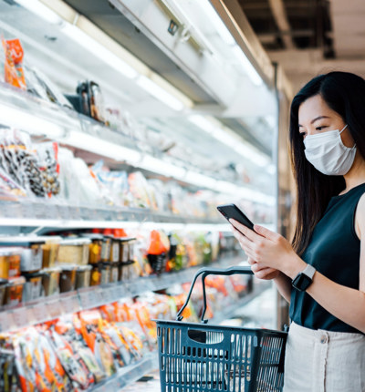 women in supermarket