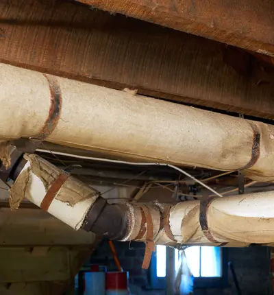 Asbestos Lagged Pipes