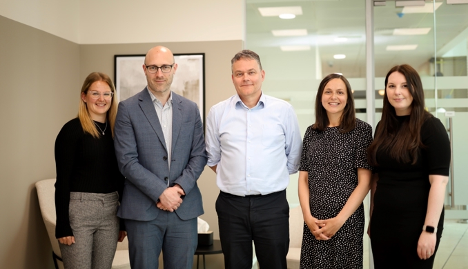 From left to right: Zoe Donohue, Stephen Clarkson, Stephen Jones, Rebecca Ridgeon and Bryony Doyle