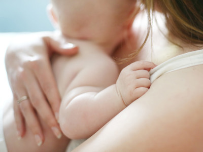 Newborn baby and mother