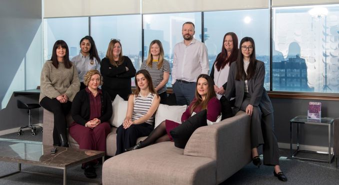 Team of 10 people in the Liverpool office