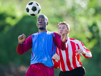Footballer Heading Ball