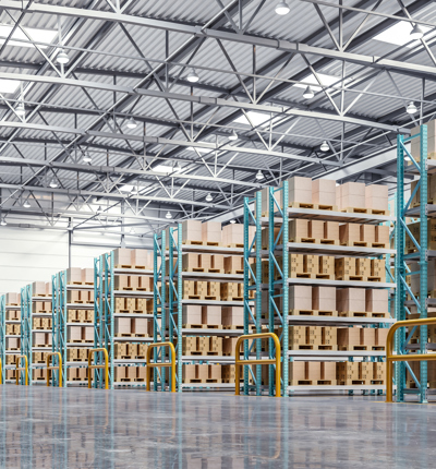 Warehouse shelves