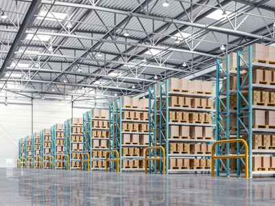 Warehouse shelves
