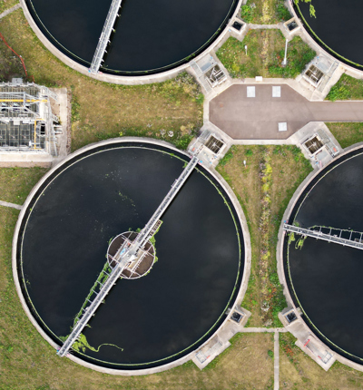 Sewage plant from above