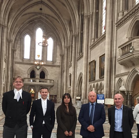 Left to Right: Robert Weir QC, Jonathan Butters, Harminder Bains, Graham Dring, Tony Whitston.