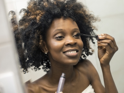 Woman Applying Mascara