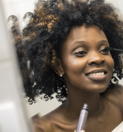 Woman Applying Mascara