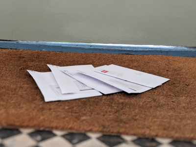 Letters on a doormat