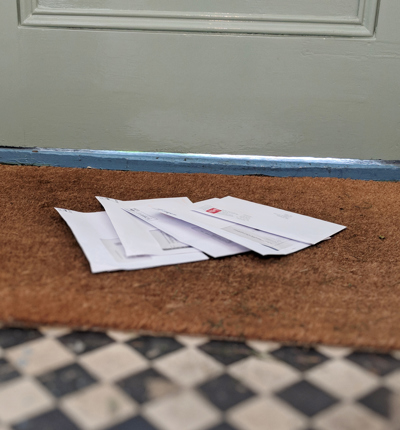 Letters on a doormat