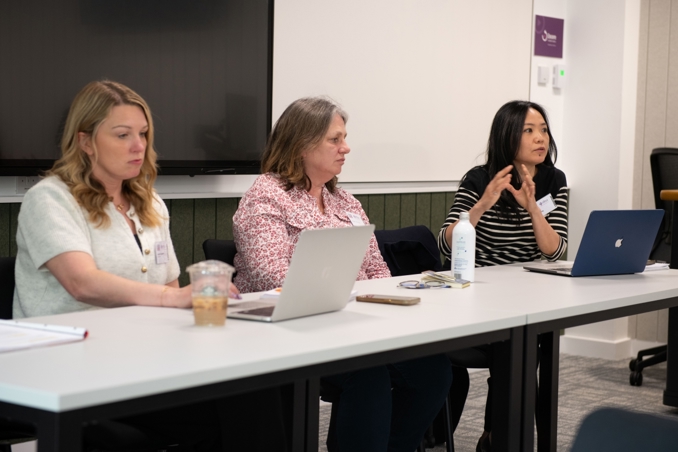 From left to right: Lauren Lougheed, Kate Elliott, Linda Wong
