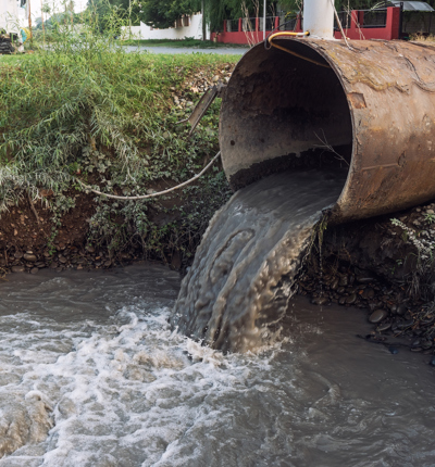 Dirty Sewage From The Pipe, Environmental Pollution Stock Photo (1)