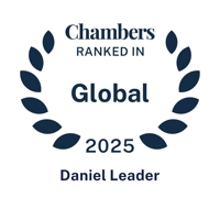 Chambers Global 2025 badge for Daniel Leader.