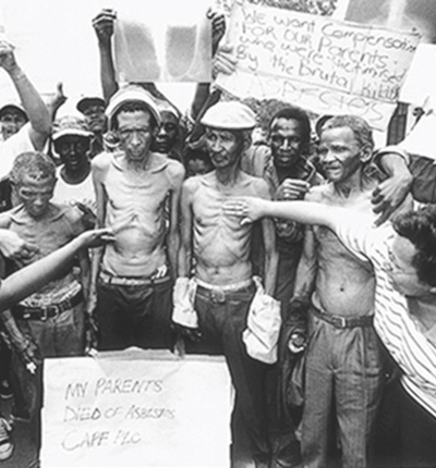 Asbestos protest Asbestos South Africa