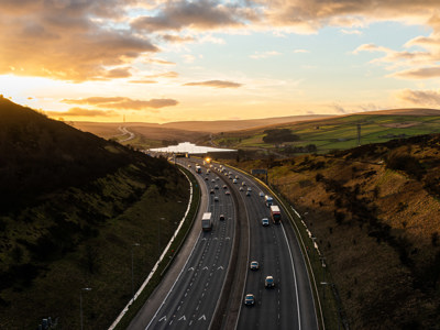 Road into the sunset