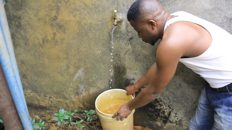Polluted water in Ogale