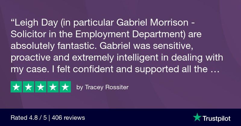 Gabriel Morrison, Employment Solicitor Trustpilot review