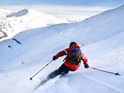 Man Skiing