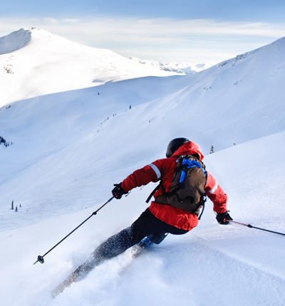 Man Skiing