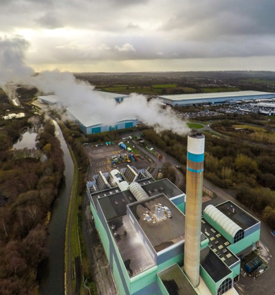 Ariel view of factory