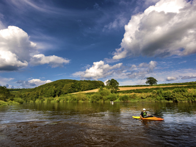 A kayak on the river Wye