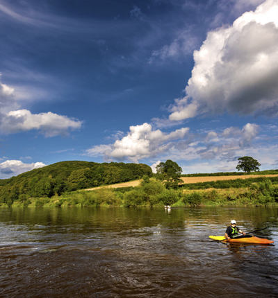 A kayak on the river Wye