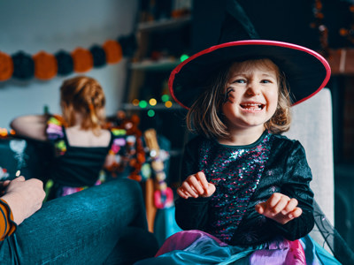 kid in halloween costume - flipped
