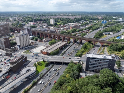 Aerial view of Stockport