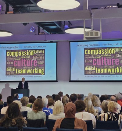 Image showing slides from the maternity safety summit