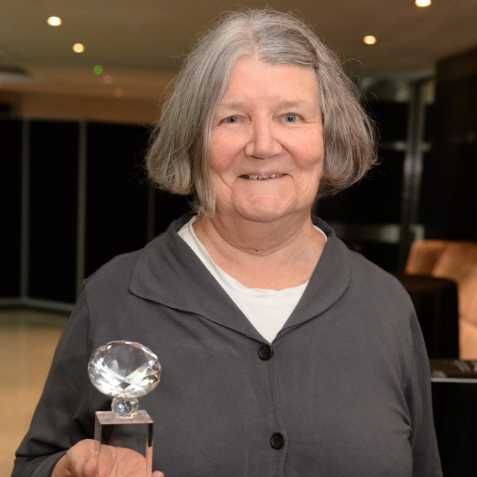 Kathryn Cronin with her award