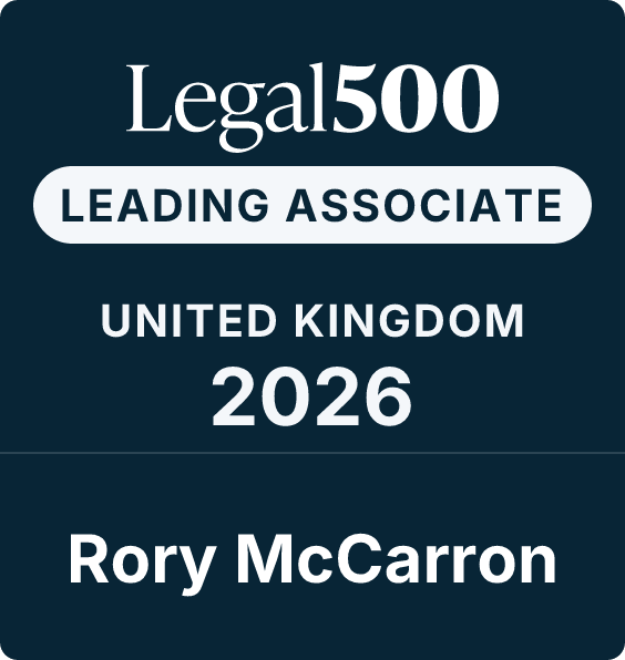 Legal 500 Leading Associate 2026 Rory McCarron