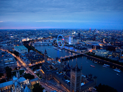 London at night