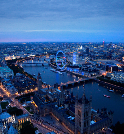 London at night