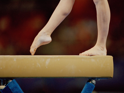 Gymnast On Balance Beam