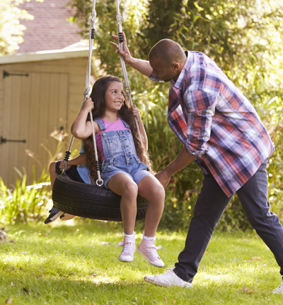 Brain Injury swing in garden