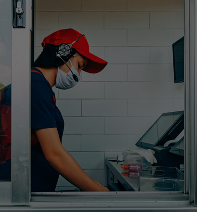 Young restaurant worker