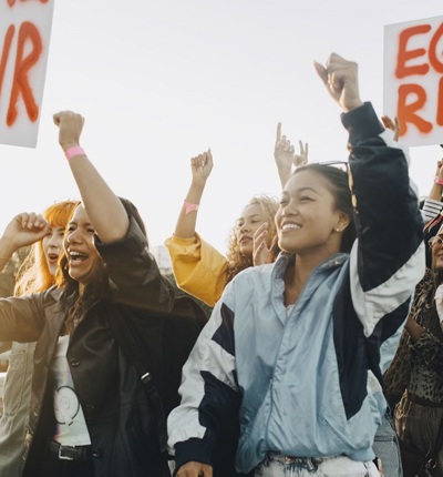 Young Women Demonstrating