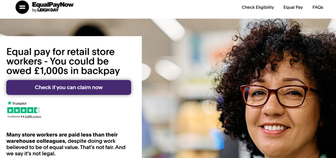 Equal Pay Now website