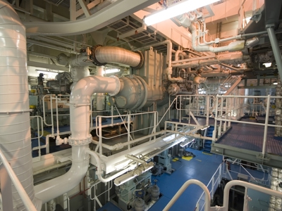 Pipes In Engine Room