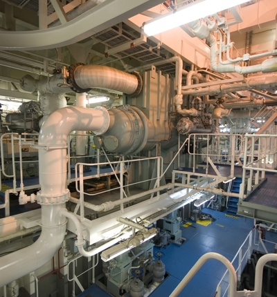 Pipes In Engine Room