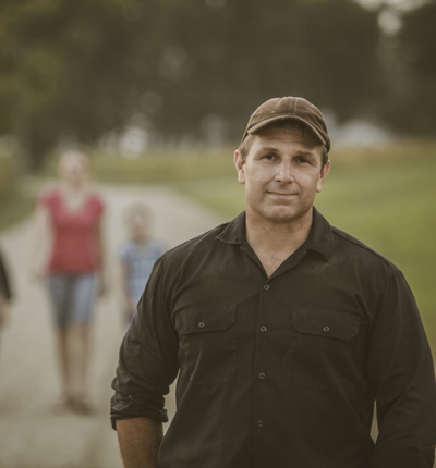 Middle aged man rural family