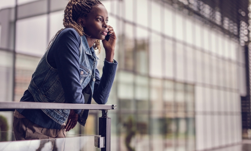 Young Woman On Phone